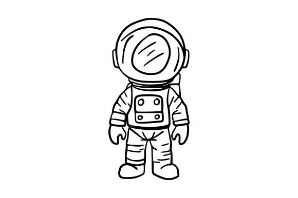 Astronaut in a Space Suit Illustration for Design Projects