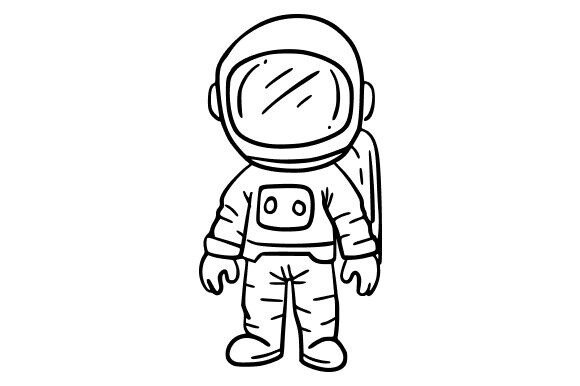 Astronaut Waving Graphic for Crafting and Handmade Projects