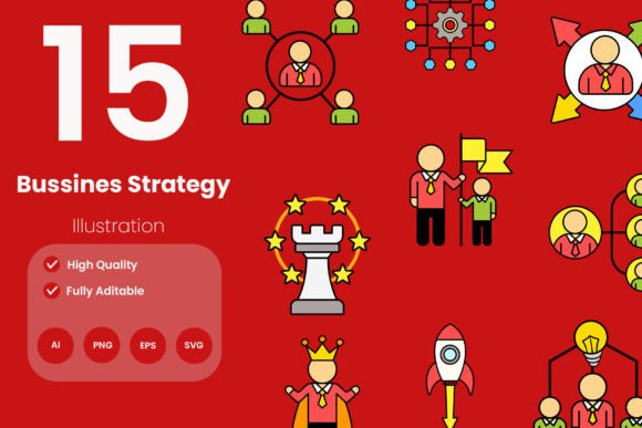 Business Strategy Illustration Pack for Marketing and Branding