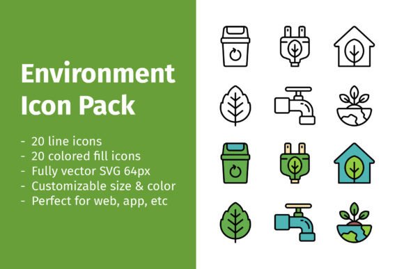 Environment Day Icon Pack for Handmade Creations