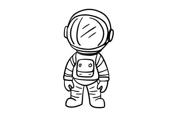 Friendly Astronaut Character for Local Business Graphics