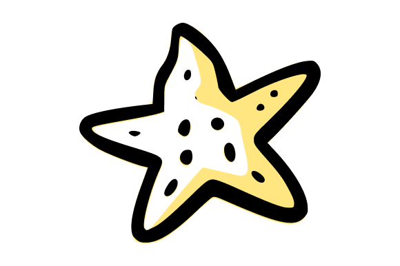 Golden Starfish Ocean Beach Graphics for Local Branding