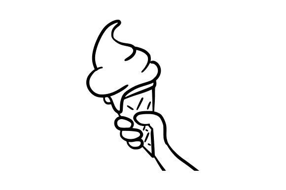 Ice Cream in Hand: A Playful Graphic for Branding and Marketing