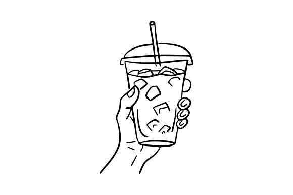 Iced Coffee Cup Graphic Design Asset Review