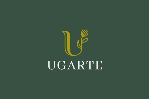 Letter U Logo Decorative Floral Leaf - Elegant Graphics for Logo Templates