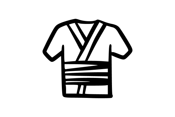 Outline Japanese Kimono Graphics for Digital Sellers