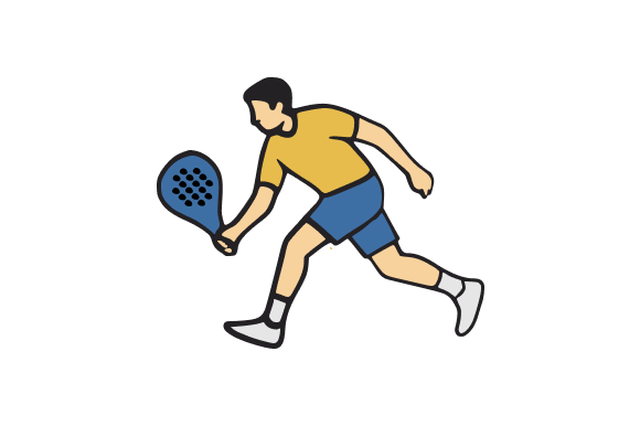 Padel Player Ready to Play - A Versatile Graphic Illustration
