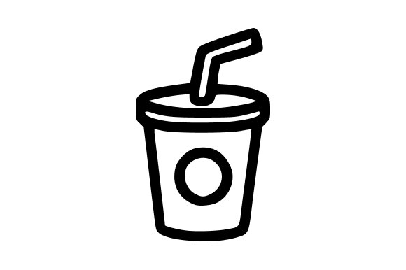 Soda Drink Cup Outline Graphics for Branding