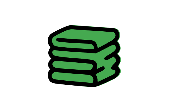 Stacked Clean Towels Laundry Illustration for Web and Print