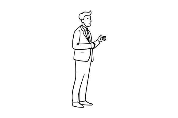 Standing Figure: A Versatile Graphic Design Asset for Branding and Marketing