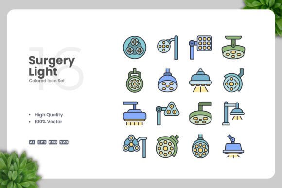 Surgery Light Colored Icons - Clean Graphics for Modern Web Design