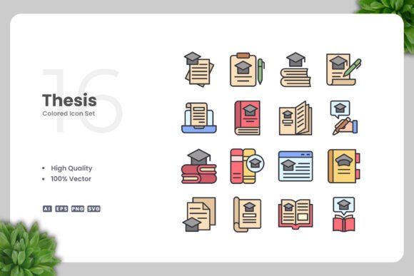 Thesis Colored Icons for Small Business Branding
