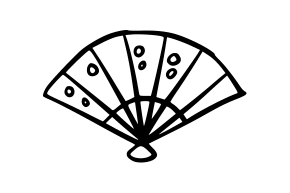 Traditional Japanese Fan Graphic for Creative Projects