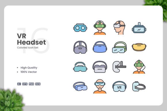VR Headset Colored Icons Review for Embroidery Projects